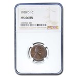 1928-D Lincoln Cent MS-66 NGC (Brown)