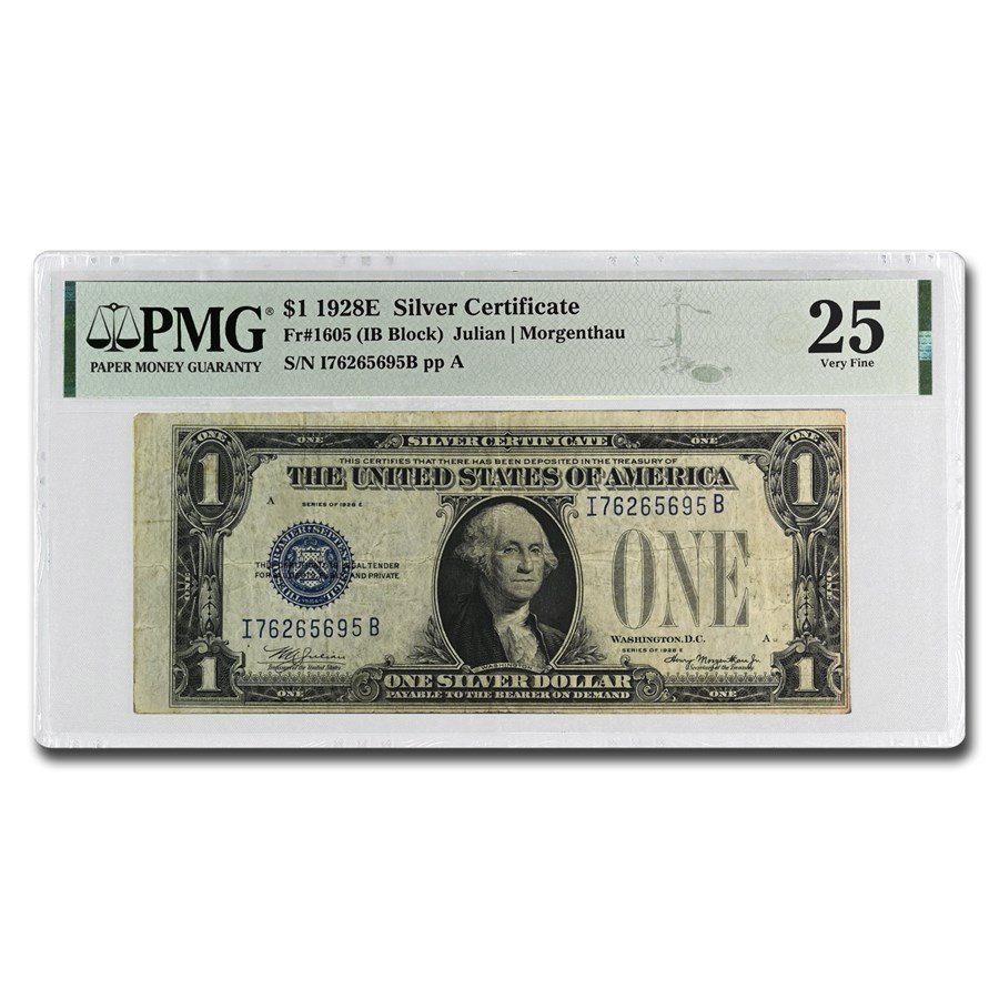 1928-E $1.00 Silver Certificate VF-25 PMG (Fr#1605)