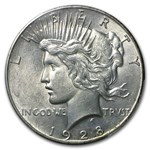 1928 Peace Dollar AU-58 PCGS