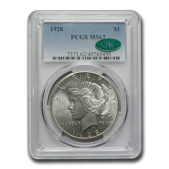 Buy 1928 Peace Dollar MS-62 PCGS CAC | APMEX