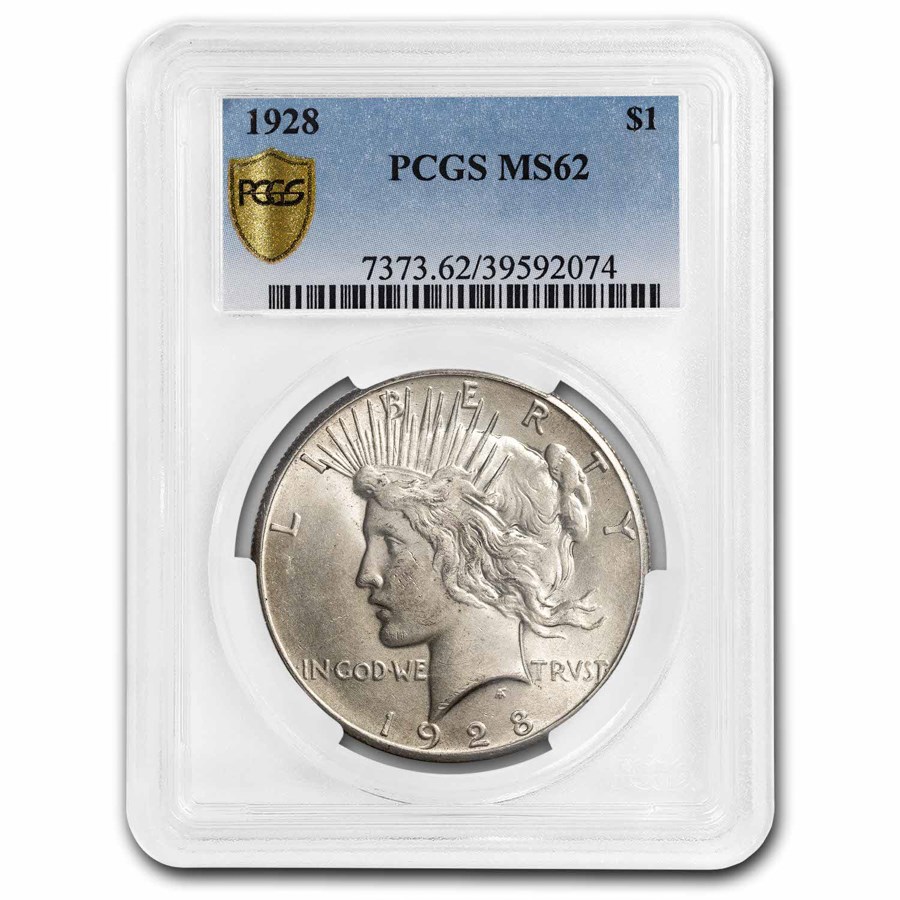 1928 Peace Dollar MS-62 PCGS