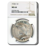 1928 Peace Dollar MS-64 NGC