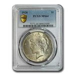 1928 Peace Dollar MS-64 PCGS