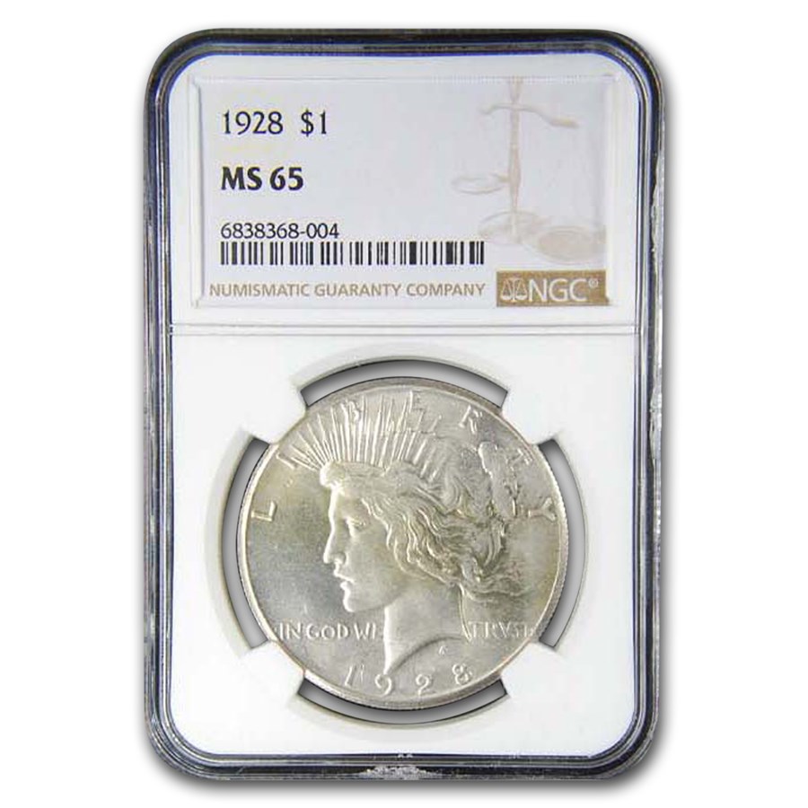 1928 Peace Dollar MS-65 NGC