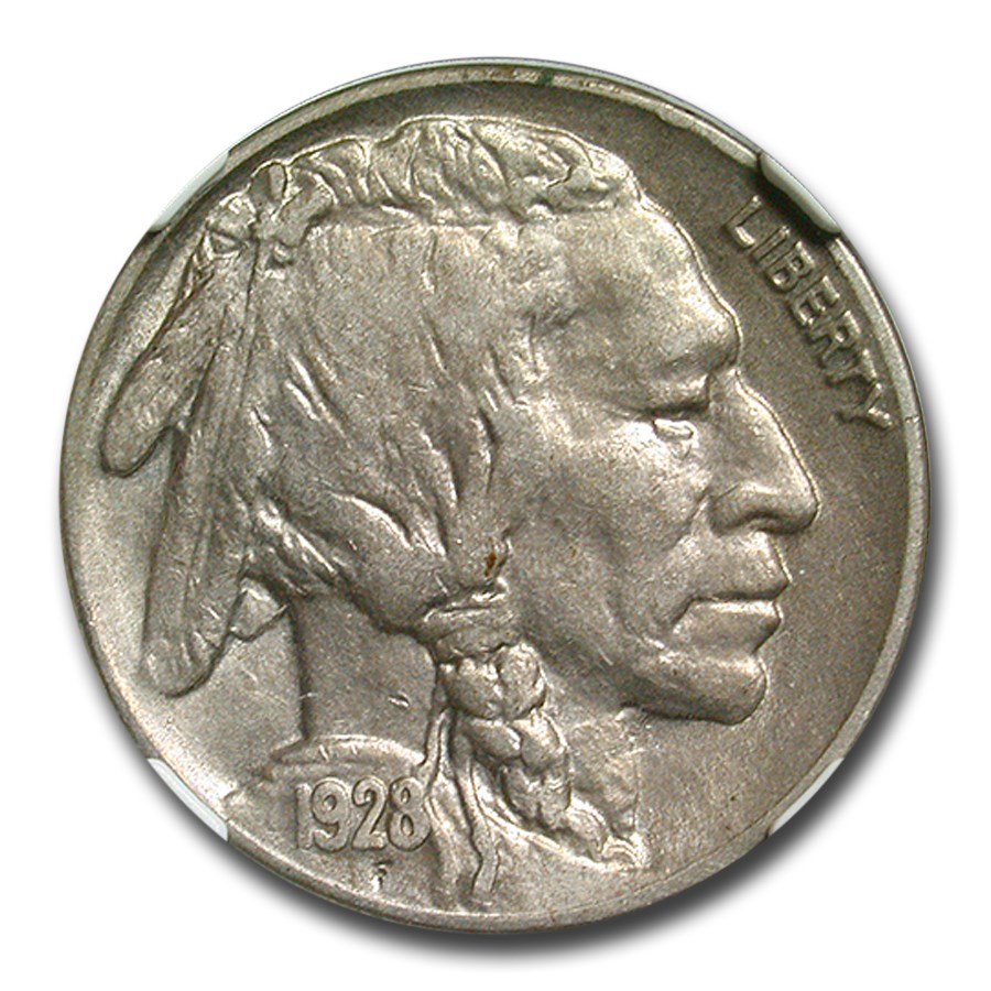 1928-S Buffalo Nickel AU-55 NGC