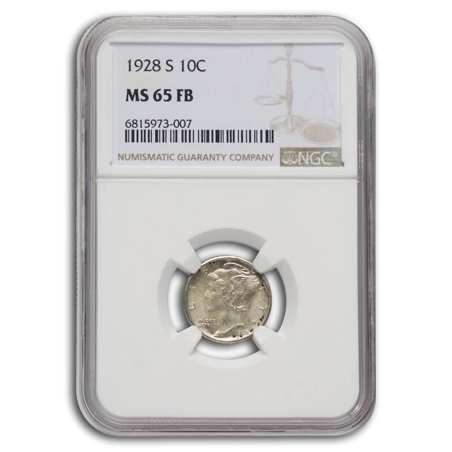 1928-S Mercury Dime MS-65 NGC (FB)