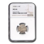 1928-S Mercury Dime MS-66 NGC