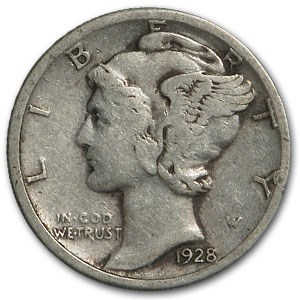 1928-S Mercury Dime VF