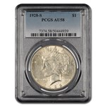 1928-S Peace Dollar AU-58 PCGS