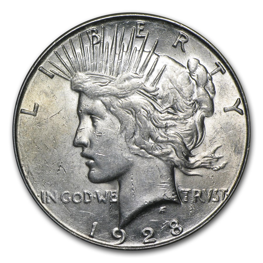 1928-S Peace Dollar AU