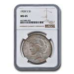 1928-S Peace Dollar MS-65 NGC