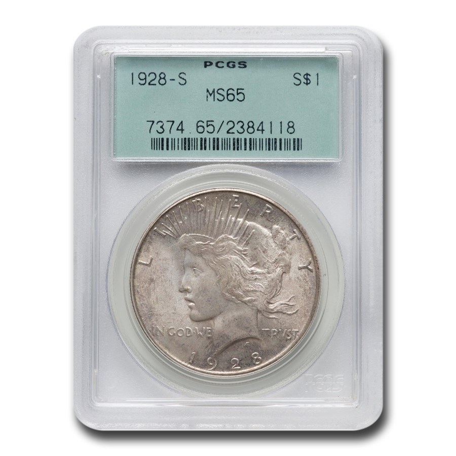 1928-S Peace Dollar MS-65 PCGS