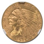 1929 $2.50 Indian Gold Quarter Eagle MS-65 NGC