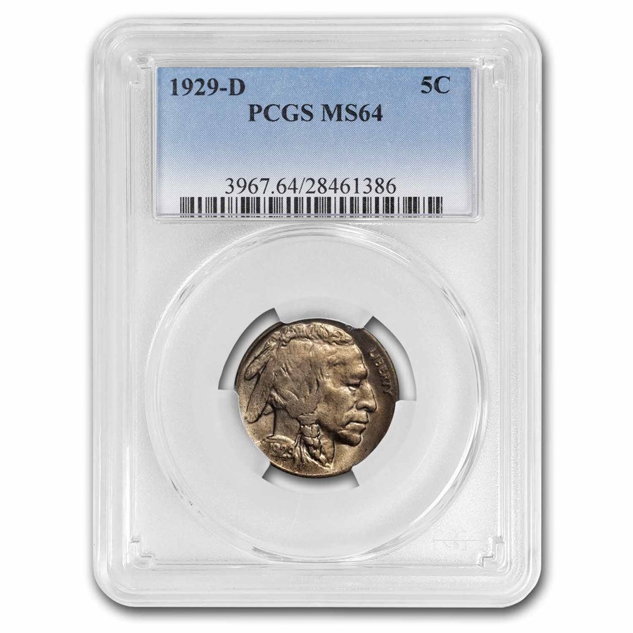 1929-D Buffalo Nickel MS-64 PCGS