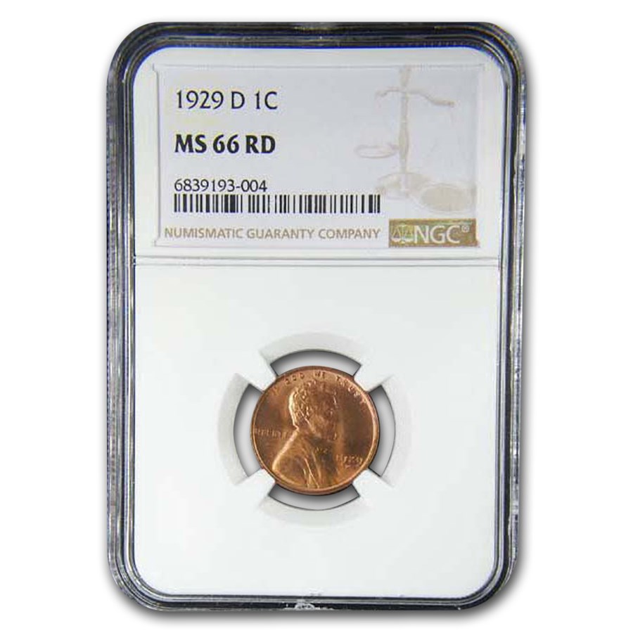 1929-D Lincoln Cent MS-66 NGC (Red)