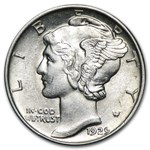 1929 Mercury Dime BU