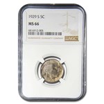 1929-S Buffalo Nickel MS-66 NGC