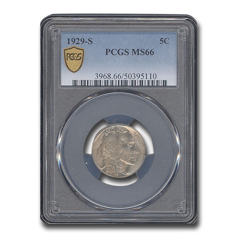 1929-S Buffalo Nickel MS-66 PCGS