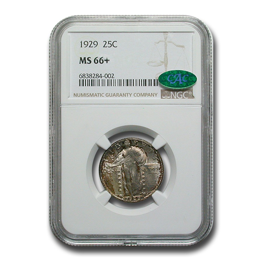 1929 Standing Liberty Quarter MS-66+ NGC CAC