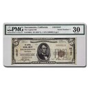 1929 Type 1 $5.00 Sacramento, CA VF-30 PMG (Fr#1800-1) CH#10107