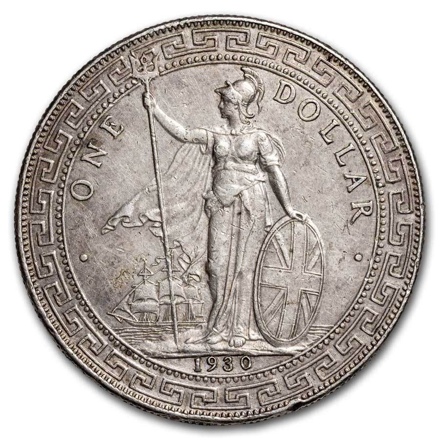 1930-B Great Britain Silver Trade Dollar AU