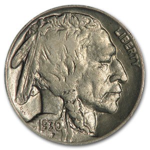 1930 Buffalo Nickel AU