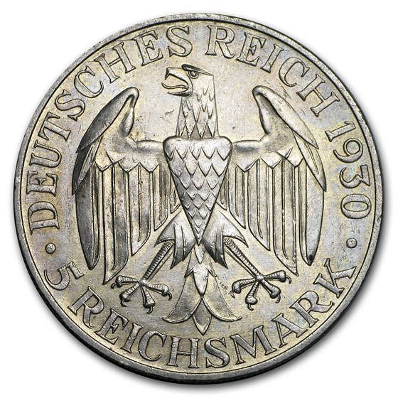 Buy 1930 Germany Silver 5 Reichsmarks Graf Zeppelin Vf Ef Details 