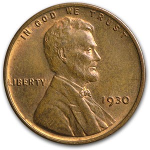 1930 Lincoln Cent BU (Red/Brown)