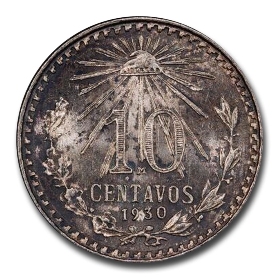 1930-M Mexico Silver 10 Centavos MS-66 PCGS