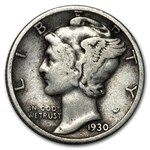 1930 Mercury Dime Good/VF