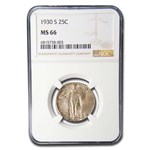 1930-S Standing Liberty Quarter MS-66 NGC