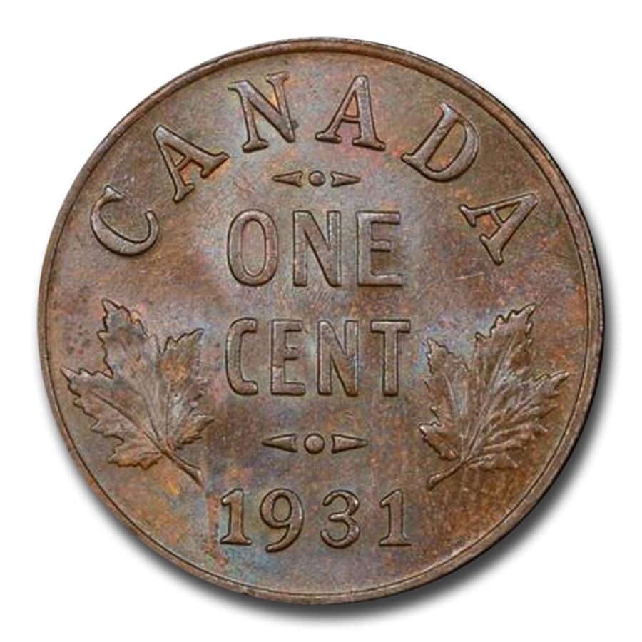1931 Canada Cent George V MS-64 PCGS (Brown)