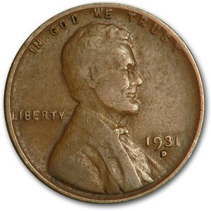 1931-D Lincoln Cent Good/Fine