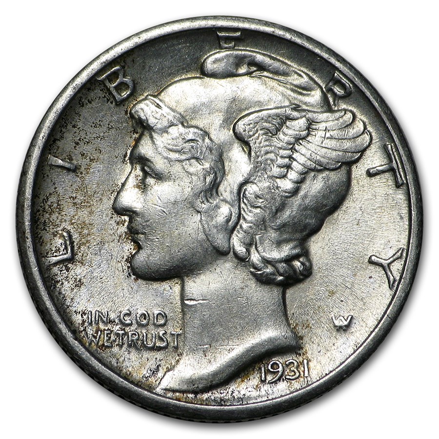 1931-D Mercury Dime AU