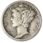 1931-D Mercury Dime Fine