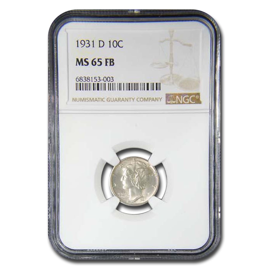 1931-D Mercury Dime MS-65 NGC (FB)