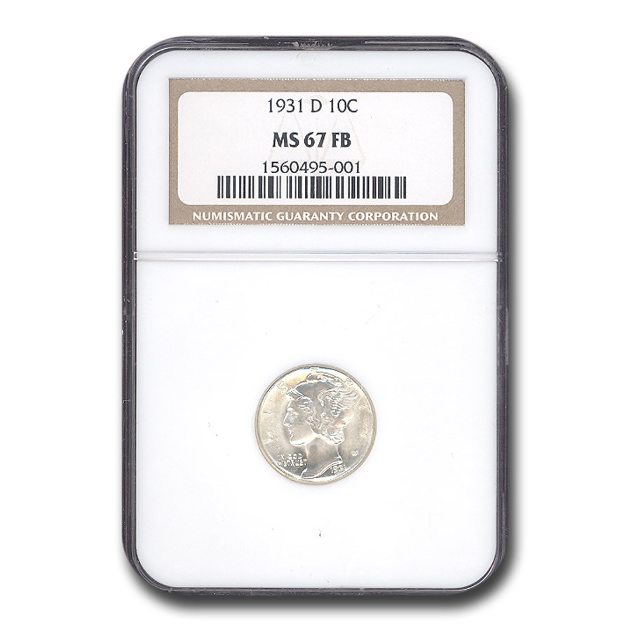 1931-D Mercury Dime MS-67 NGC (FB)