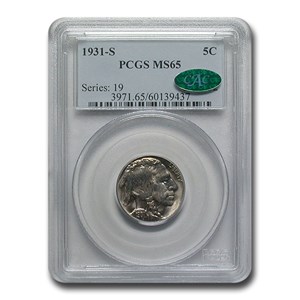 Buy 1931-S Buffalo Nickel MS-65 PCGS CAC | APMEX