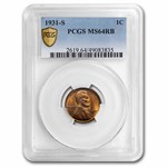 1931-S Lincoln Cent MS-64 PCGS (Red/Brown)