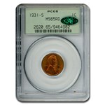 1931-S Lincoln Cent MS-65 PCGS (Red, CAC)