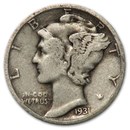 1931-S Mercury Dime Good/Fine