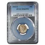 1931-S Mercury Dime MS-63 PCGS (FB)