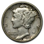 1931-S Mercury Dime XF