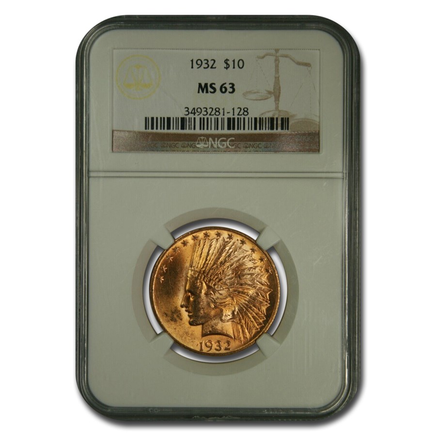 1932 $10 Indian Gold Eagle MS-63 NGC