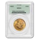 1932 $10 Indian Gold Eagle MS-63 PCGS