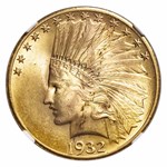 1932 $10 Indian Head Gold Eagle MS-64 NGC