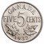 1932 Canada 5 Cents George V AU