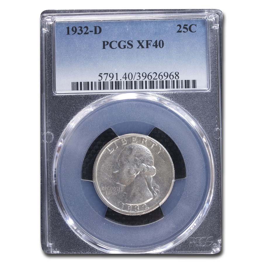 1932-D Washington Quarter XF-40 PCGS