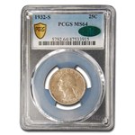 1932-S Washington Quarter MS-64 PCGS CAC