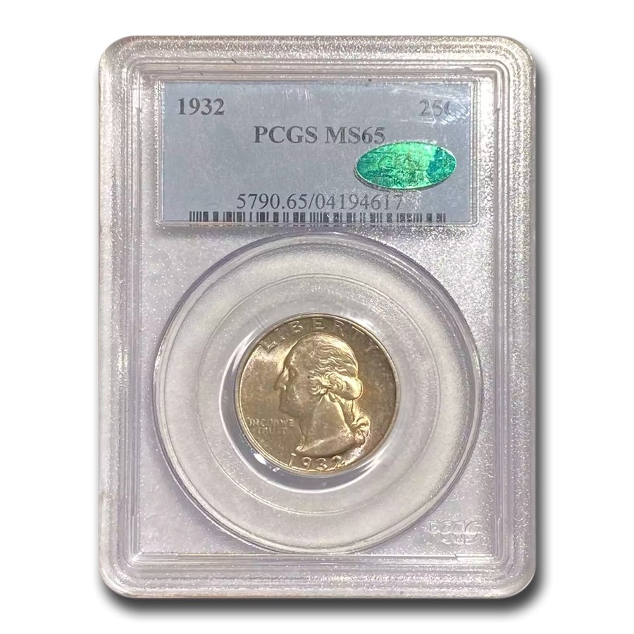 Buy 1932 Washington Quarter Ms 65 Pcgs Cac Apmex